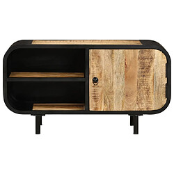 vidaXL Meuble TV 90x30x48 cm Bois de manguier brut