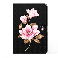 Etui en PU impression de motifs avec support fleur rose pour votre Samsung Galaxy Tab A7 10.4 (2020)