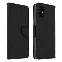 Avizar Housse Samsung Galaxy A51 5G Porte-carte Support Vidéo Fancy Style Noir