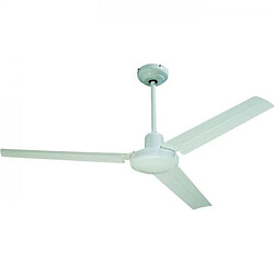 Ventilateur de Plafond - Plafonnier FARELEK - SEYCHELLES Ø 122 cm - réversible - 3 pales métal laquées blanc - 112416