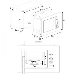 Acheter Four micro-ondes encastrable Grill CONTINENTAL EDISON MO20IXEG L59,5 x H38,8 cm x P34,35 cm 20L Inox