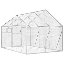 Acheter vidaXL Volière argenté 1,79x3x1,85 m aluminium