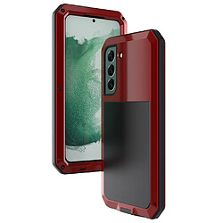 Coque en silicone + métal anti-poussière rouge pour votre Samsung Galaxy S21 FE 5G/S21 Fan Edition