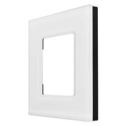 Cadre en verre - Maclean MCE730W- Panneau 86x86mm pour prise de courant murale - modulaire - encastrable - blanc