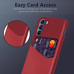 Coque en TPU antichoc avec porte-carte rouge pour votre Motorola Edge S30