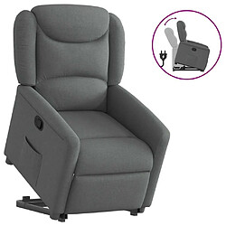 vidaXL Fauteuil inclinable Gris foncé Tissu