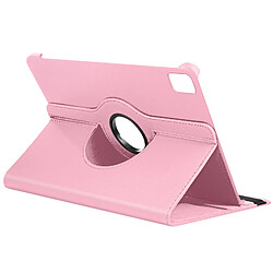 Avizar Étui Clapet pour iPad Air 13 2024 Folio Rotatif 360 Support Stand Rose