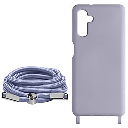 Avizar Coque Cordon pour Samsung Galaxy A14 5G et 4G Lanière Tour du Cou 80cm Lavande