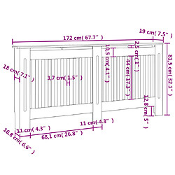 vidaXL Cache-radiateur anthracite 172x19x81,5 cm MDF pas cher