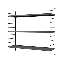 Helloshop26 Étagère murale à 3 niveaux modulables 50 x 60 x 15 cm gris foncé mat 03_0007056