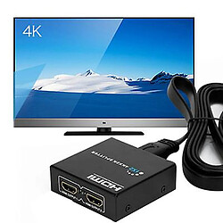 Universal Distributeur vidéo HDMI HD (1 entrée et 2 sorties) 4 K * 2 K