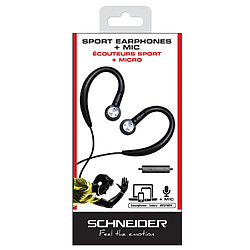 Schneider Kit Piéton Sport Stéréo avec Microphone et Arceau Noir / Argent