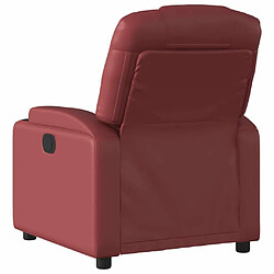 Acheter Maison Chic Fauteuil Relax pour salon, Fauteuil inclinable électrique Rouge bordeaux Similicuir -GKD48104