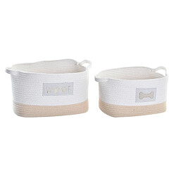 Set de basket DKD Home Decor Coton (43 x 30 x 23 cm)