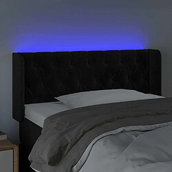 Acheter Maison Chic Tête de lit scandinave à LED,meuble de chambre Noir 93x16x78/88 cm Velours -MN82685