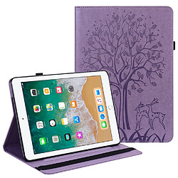 Etui en PU avec support violet pour votre Apple iPad 9.7 pouces (2018)/9.7 pouces (2017)/iPad 5/6