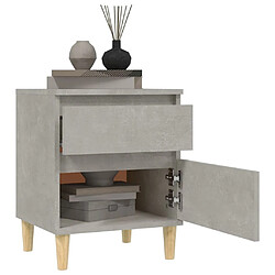 Avis Maison Chic Lot de 2 Tables de chevet,Table de nuit,Table d'appoint pour salon Gris béton 40x35x50 cm -MN24742