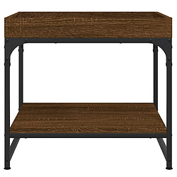 Avis vidaXL Table basse chêne marron 49,5x49,5x45 cm bois d'ingénierie