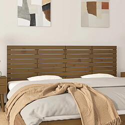 vidaXL Tête de lit murale Marron miel 166x3x63 cm Bois massif de pin