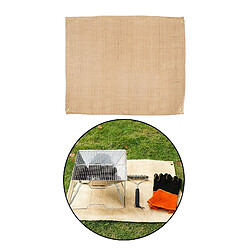 Cheminée BBQ Gril Tapis Couverture Pad Sol Tapis Ignifuge Coussin Extérieur M pas cher