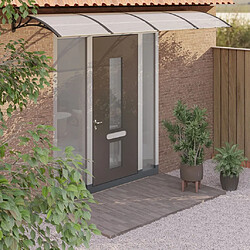 vidaXL Auvent de porte Noir 400x100 cm Polycarbonate