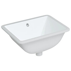 vidaXL Évier de salle de bain blanc rectangulaire céramique