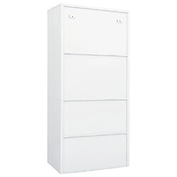 Avis vidaXL Garde-robe Blanc 80x50x180 cm Acier