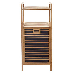 Avis Decoshop26 Étagère de salle de bain rangement avec panier à linge en bambou 95x40x30cm 28L 04_0005669