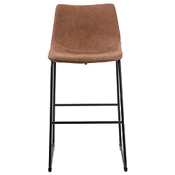 Acheter Beliani Tabouret de bar Set de 2 Tissu Marron doré FRANKS