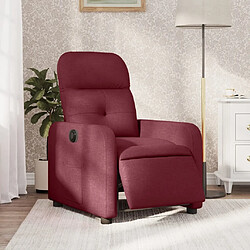 Maison Chic Fauteuil Relax pour salon, Fauteuil inclinable électrique Rouge bordeaux Tissu -GKD99341