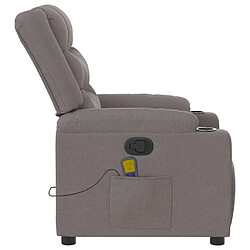 Avis vidaXL Fauteuil de massage inclinable Taupe Tissu