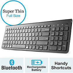 Avis Clavier Bluetooth Pliable, Poche Ultra-Fine Sans Fil Rechargeable Gris