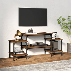 Maison Chic Meuble TV scandinave - Banc TV pour salon Chêne marron 117x35x52 cm Bois d'ingénierie -MN30200