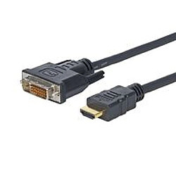 Pro HDMI to DVI 24+1 15 Meter High flexible jacket. Support ARC, 3D, HDCP, CEC. 99,99% pure copper conductor.