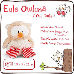 NICI- Chouette en Peluche Owluna à tête rotative 35cm, 46096