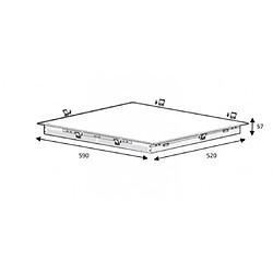 Table de cuisson à induction 60cm 3 feux 7200w noir - nz63m3707ak - SAMSUNG