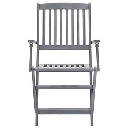 Avis Maison Chic Lot de 6 Chaises pliables d'extérieur| chaises Relax de jardin Bois d'acacia solide -GKD27089