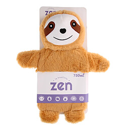 ZEN Bouillotte déhoussable en peluche Paresseux 750ml Marron clair pas cher