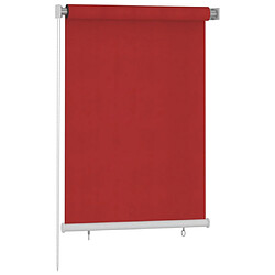 vidaXL Store roulant d'extérieur 100x140 cm Rouge PEHD