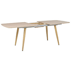 Beliani Table de salle à manger extensible effet bois clair 180/210 x 90 cm HAGA pas cher