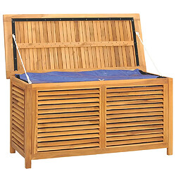 Avis vidaXL Boîte de rangement jardin et sac 114x50x58 cm bois massif teck