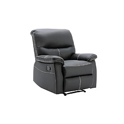 Vente-Unique Canapé 3 places et un fauteuil relax en simili noir CANBY pas cher