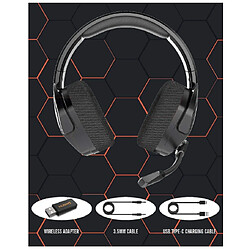 Chrono Casque de jeu sans fil NUBWO G06 PS4, PS5, PC, casque de jeu sur l'oreille à suppression de bruit avec micro, latence ultra-faible de 2,4 GHz, cache-oreilles à mémoire souple, mode filaire pour Xbox One, jeux Xbox Series X(noir) pas cher