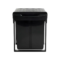 Acheter Vente-Unique Poubelle amovible de cuisine fermeture en douceur 48 litres noir 02_0006061