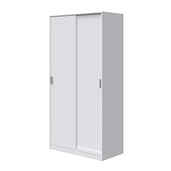 Dansmamaison Armoire coulissante 2 portes Blanc - RAFA