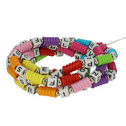 Avizar Bijou de Téléphone Bracelet Perles et Lettre 110cm Collection Perla Multicolore