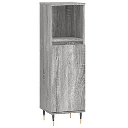 vidaXL Armoire salle de bain sonoma gris 30x30x100 cm