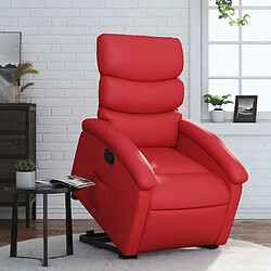 Maison Chic Fauteuil Relax pour salon, Fauteuil inclinable Rouge Similicuir -GKD36438