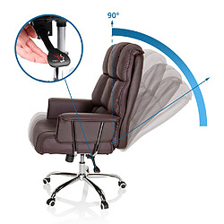 Chaise de bureau / Fauteuil pivotant COMMANDER Similicuir Marron hjh OFFICE