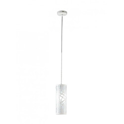 Fan Europe Suspension design Batik 1 ampoule Acier blanc